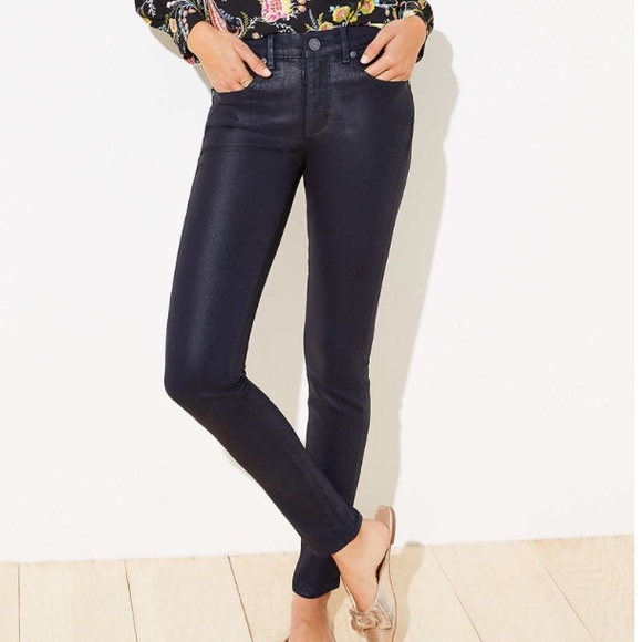 LOFT Denim - Loft tall coated skinny jeans/sizes 14 and 18.